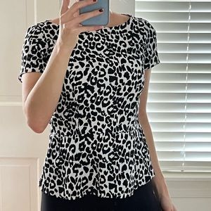 Ann Taylor leopard peplum top - 6